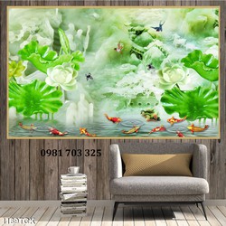Tranh hoa sen 3d đẹp