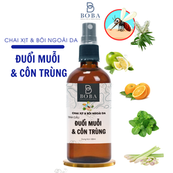 (HCM) Chai Xịt & Bôi Ngoài Da Tinh Dầu Đuổi Muỗi, Xua Đuổi Côn Trùng, Chống Muỗi Đốt - BOBA NATURALS