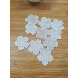 Hoa thêu may lên áo dài trang trí* set 10 hoa* bảng 5cm