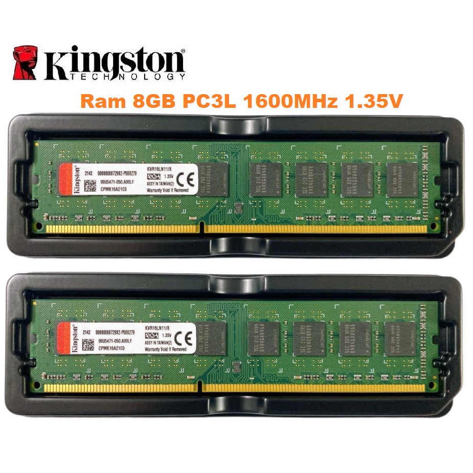 Hình ảnh RAM PC - 8GB DDR3 Kingston 1600MHz PC3L 1.35V Udimm Dùng Cho Máy Tính Để Bàn PC Desktop