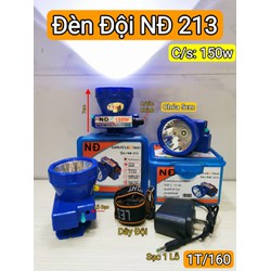 Đèn đội đầu siêu sáng chống nước, chóa 55mm, có nút chỉnh sáng tối , sáng trắng và vàng, ND-213