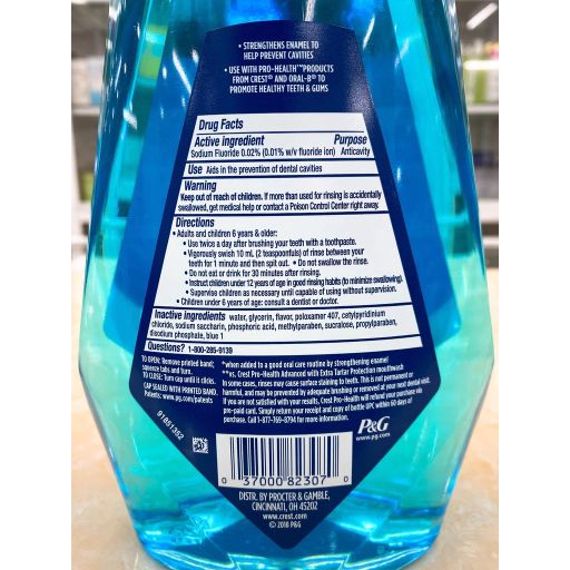 Nước súc miệng Crest Pro Health Advanced 1L của Mỹ (Mã SP: NSM Crest Pro Health 1lit)