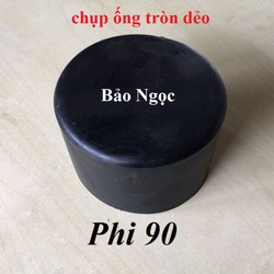 1 Cái nắp chụp ống phi 90 màu đen chụp đầu ống sắt inox tròn nút bịt nhựa tròn dẻo màu đen bọc đẹp thẩm mỹ