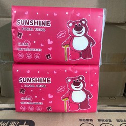 Thùng Giấy Ăn 20 Gói SUNSHINE Gấu Dâu Siêu Dai Mềm Mại