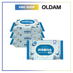Combo Khăn Ướt Oldam Bidet Có Thể Phân Hủy Phiên Bản Cá Voi (4 Gói x 48 Miếng)