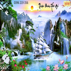 Tranh gạch men Thuận buồm xuôi gió phong thuỷ
