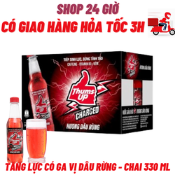 Nước Tăng Lực Vị Dâu Rừng Thums Up Thương Hiệu Mỹ Thùng 24 chai 330ml