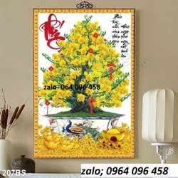 Tranh gạch 3d cây mai vàng - 688CB
