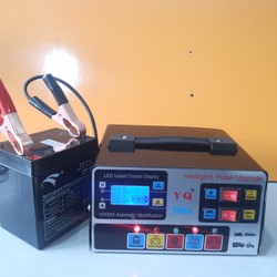 Sạc bình acquy Sạc bình ắc quy ô tô xe máy 12V 24V 300AH YQ-500A sạc công suất lớn cực nhanh tự ngắt khi đầy