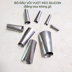 Bộ đầu vuốt keo silicon bằng inox không gỉ, 8 hoặc 14 đầu tùy chọn