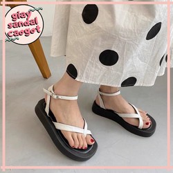 Giày Sandal Nữ Đế Xuồng Xỏ Ngón 3P Chất Da Mềm Đi Siêu Êm Chân SD-0315-giaysandalcaogot ifashion