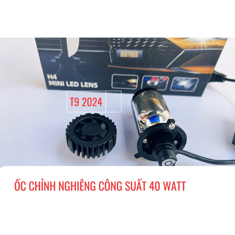 Hình ảnh ( Chính Hãng ) Đèn led bi cầu mini T9 bản cao cấp 2024 có Ốc Chỉnh chân h4 ( giá 1 đèn BH : 12 tháng )