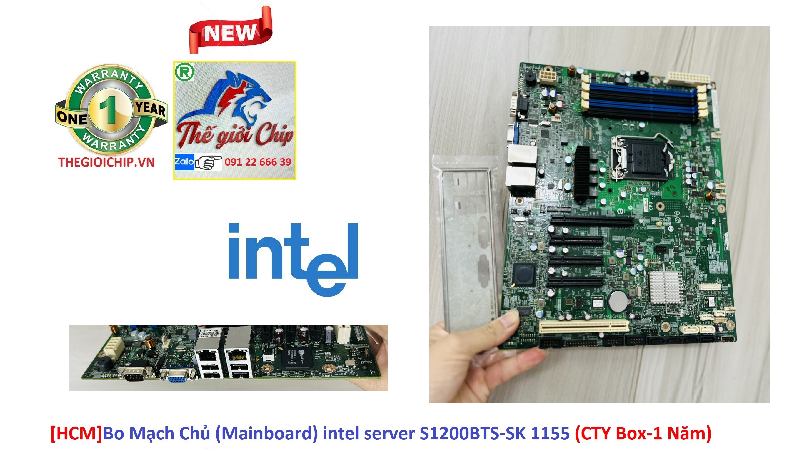 [HCM]Bo Mạch Chủ (Mainboard) intel server S1200BTS-SK 1155 (CTY Box-1 Năm) (Mã SP: SOCKET 1155)