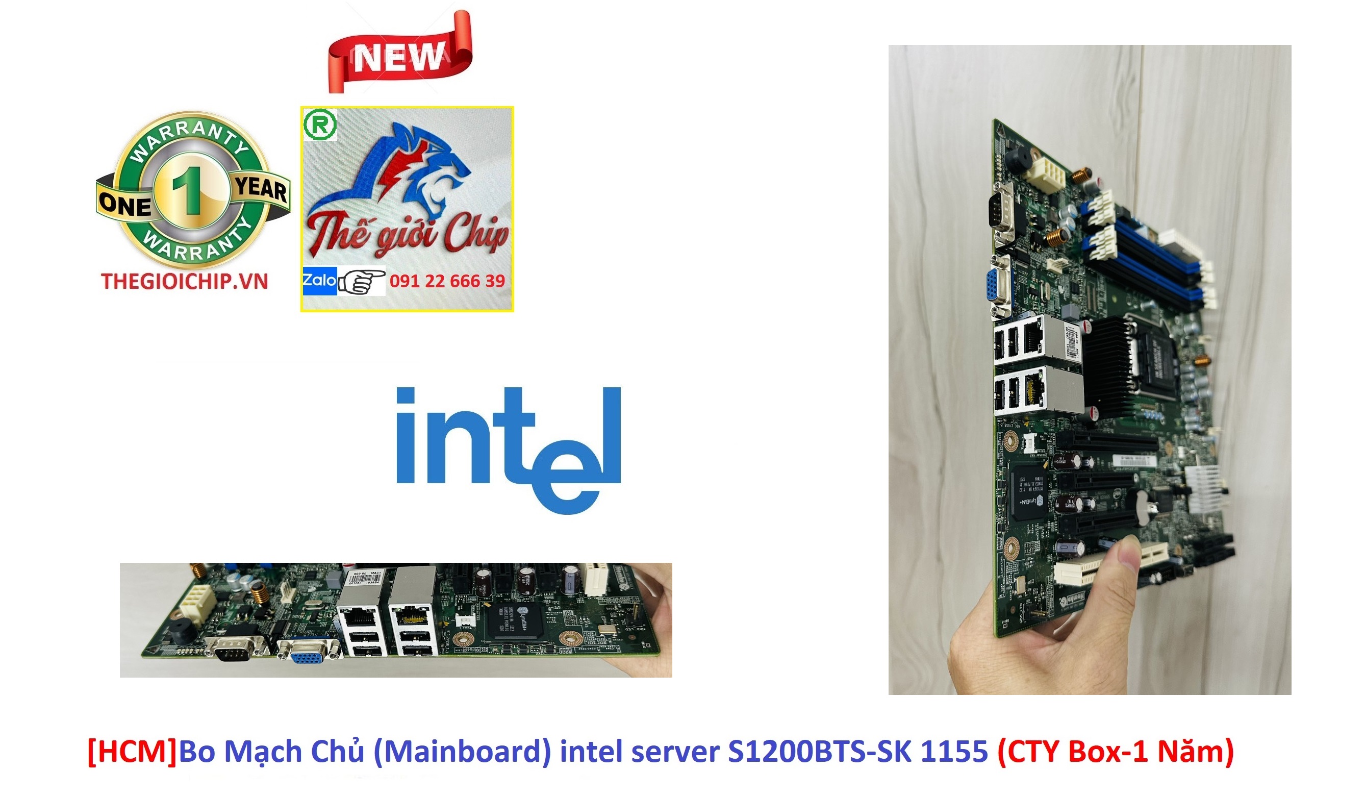 [HCM]Bo Mạch Chủ (Mainboard) intel server S1200BTS-SK 1155 (CTY Box-1 Năm) (Mã SP: SOCKET 1155)