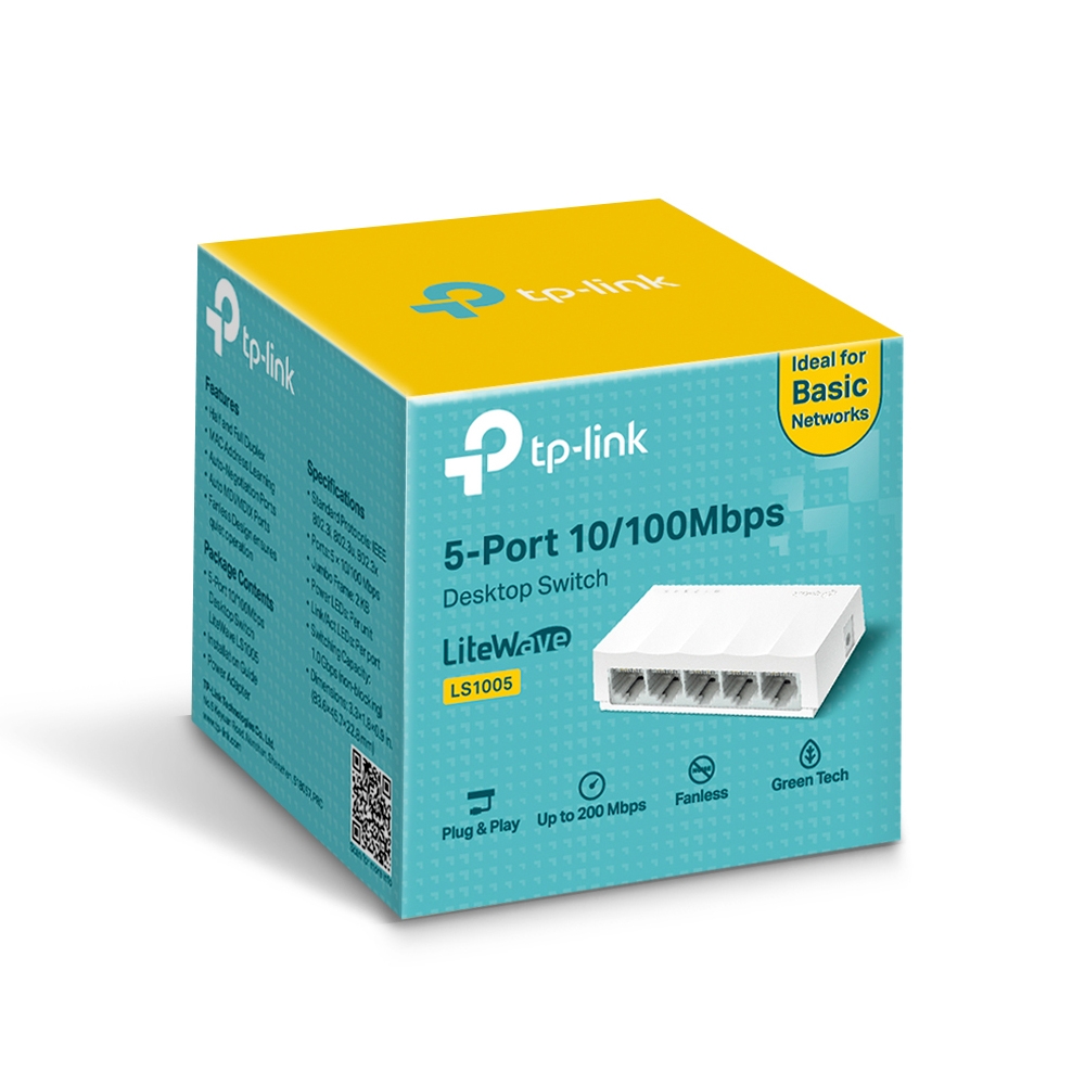 Hình ảnh Bộ Chia Mạng Switch Để Bàn TP-Link LS1005 5 Cổng 10/100Mbps