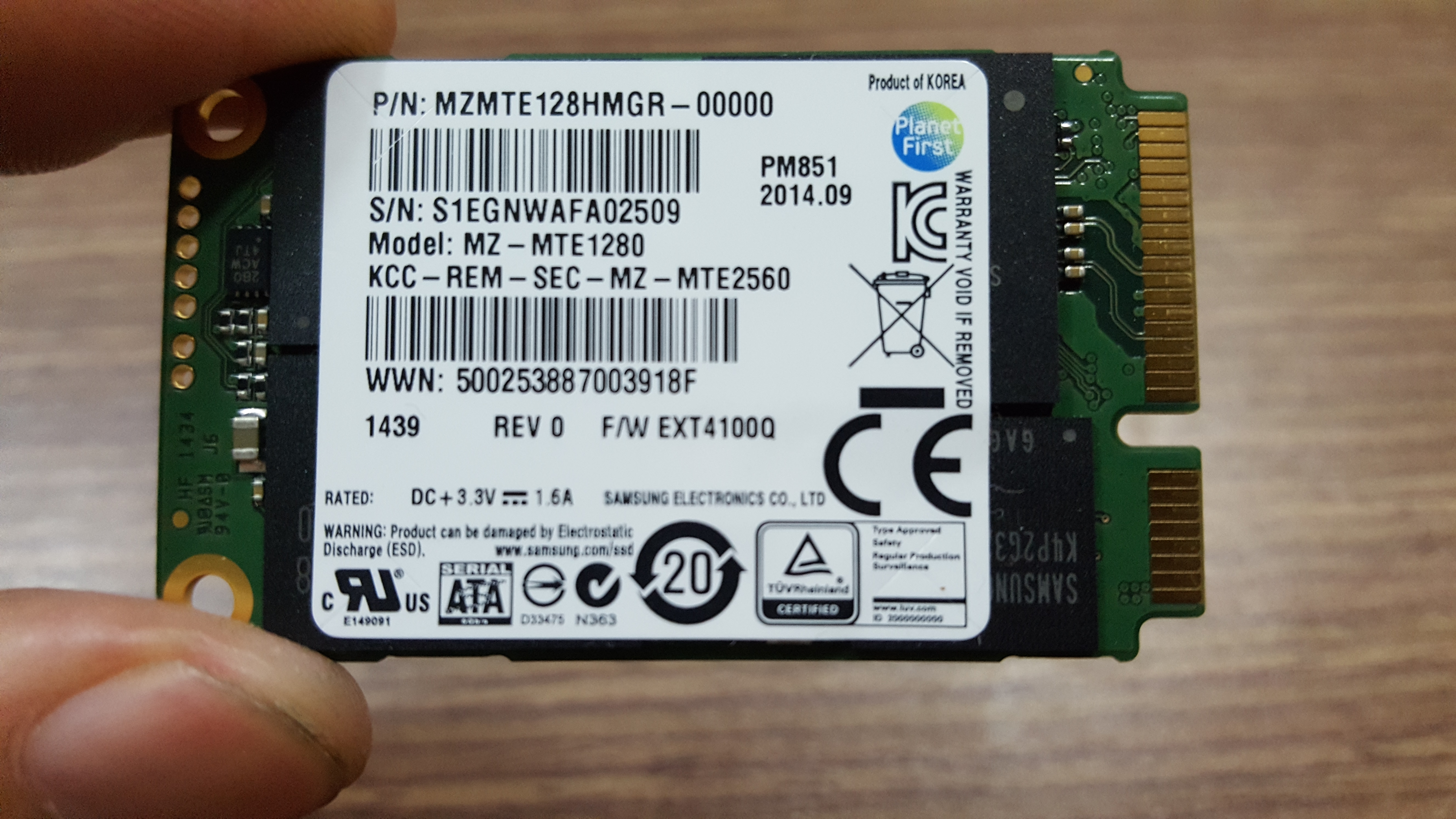 Ổ cứng msata 128GB SSD samsung - Ổ cứng zin (Mã SP: ổ cứng msata 128gb samsung)