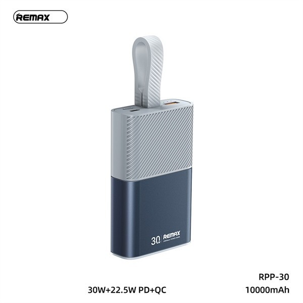 Hình ảnh Pin Dự Phòng Sạc Nhanh REMAX RPP-30 10000mAh 1 Cổng USB 2 Cổng Type C và 1 Cổng iPH QC3.0 PD 30W + 22.5W