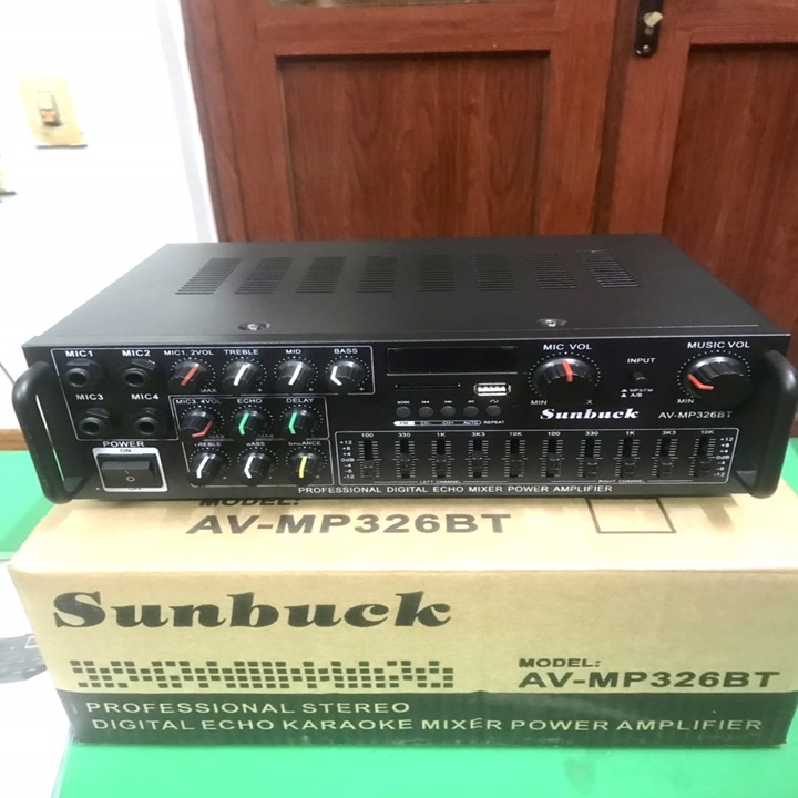 Amply Bluetooth ampli karaoke Sunbuck 326BT hàng công suất cao (Mã SP: ampli sunback)