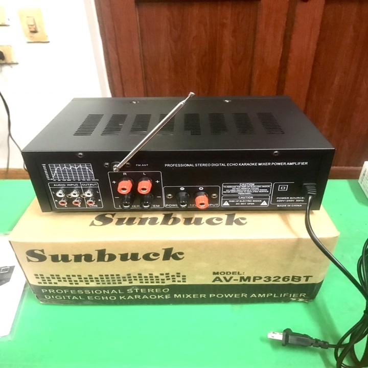 Amply Bluetooth ampli karaoke Sunbuck 326BT hàng công suất cao (Mã SP: ampli sunback)