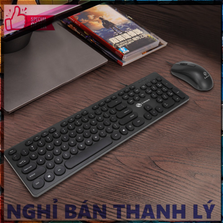 Hình ảnh Combo Bàn Phím Và Chuột Giả Cơ Limeide Q10 Cao Cấp Đen / Trắng Vintage Funk Round - SHOP BÁN HÀNG UY TÍN