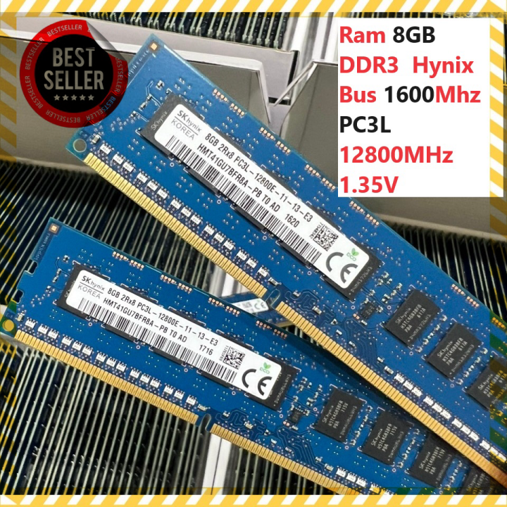 Hình ảnh FLASH SALE -  RAM PC - 8GB DDR3 Hynix 1600MHz PC3L 1.35V Udimm Dùng Cho Máy Tính Để Bàn PC Desktop