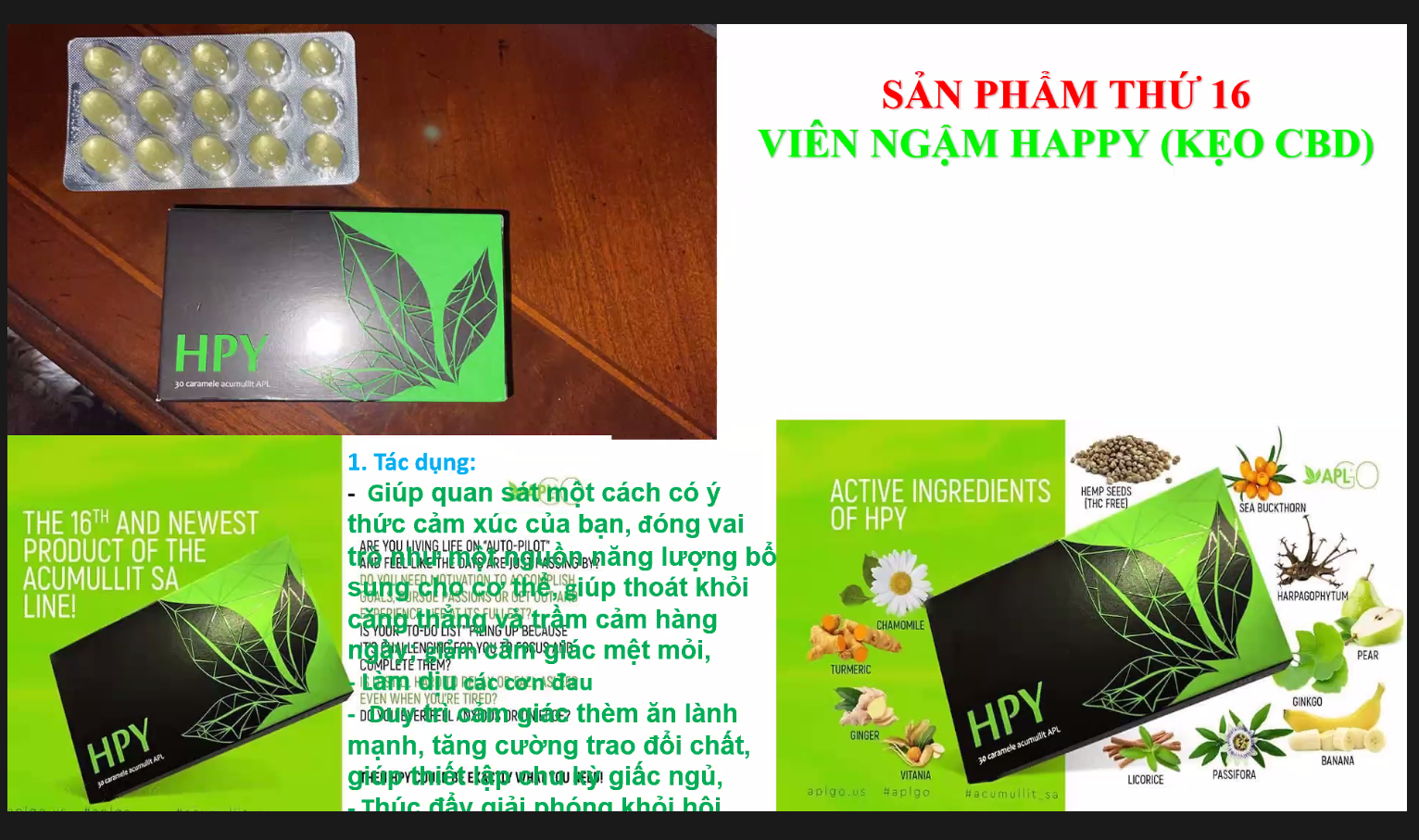 Hình ảnh Viên ngậm hỗ trợ chống ung thư APLGO - HPY – 30 viên/hộp