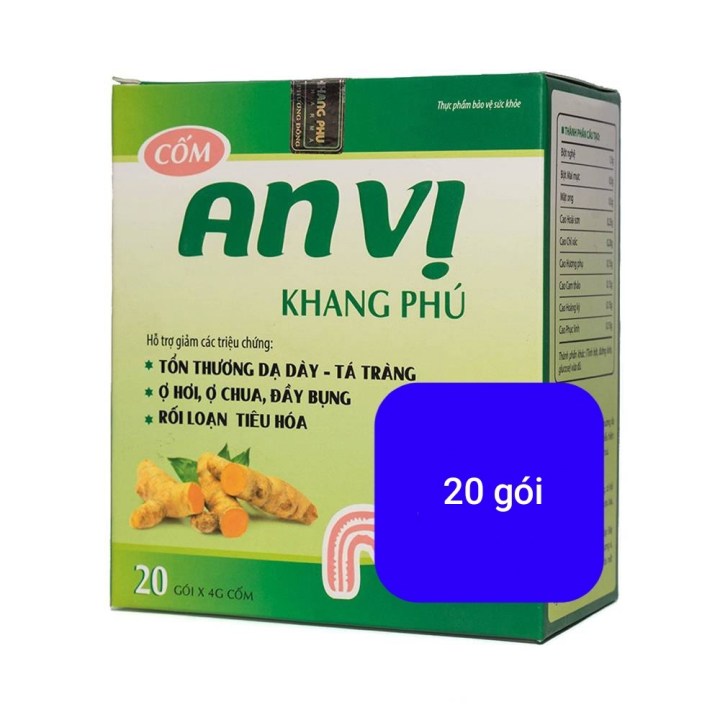 Hình ảnh Cốm An Vị khang phú viem loét dạ dày tá tràng trào ngược dạ dày thực quản ợ hơi ợ chua đầy bụng rối loạn tiêu hóa