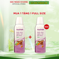 [ MUA 1 TẶNG 1] Nước ngâm, xông, rửa phụ khoa Hoa Thiên làm sạch vi khuẩn nấm ngứa, khử mùi hôi, phòng ngừa các biến chứng hậu sản sau sinh - Bí quyết chăm sóc sức khỏe vùng kín cho chị em