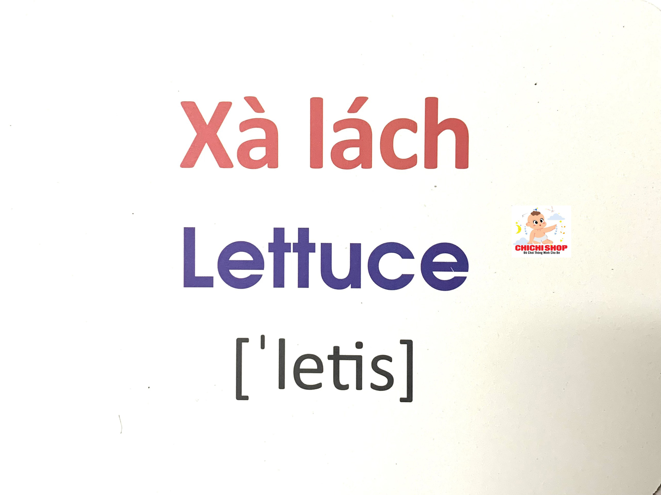 Hình ảnh Thẻ Học Thông Minh Flashcards Song Ngữ Anh - Việt Chủ Đề Rau Củ Quả Cho Bé Khám Phá Thế Giới Xung Quanh