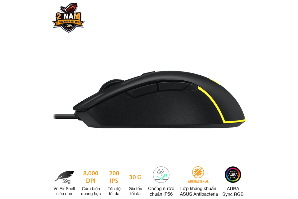 Hình ảnh Chuột có dây Gaming Asus TUF M3 GEN II - Đen