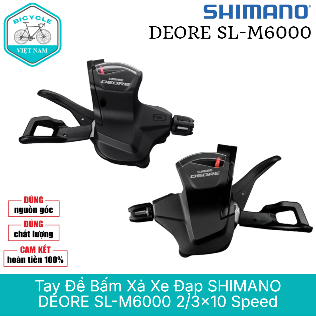 Hình ảnh Tay Đề Bấm Xả Xe Đạp SHIMANO DEORE SL-M6000 2/3x10 Speed - Chính Hãng Nhật Bản