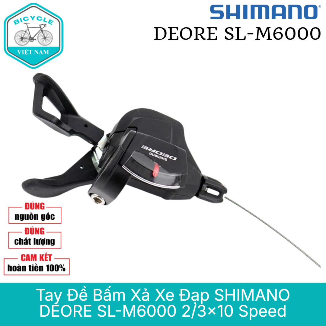 Hình ảnh Tay Đề Bấm Xả Xe Đạp SHIMANO DEORE SL-M6000 2/3x10 Speed - Chính Hãng Nhật Bản