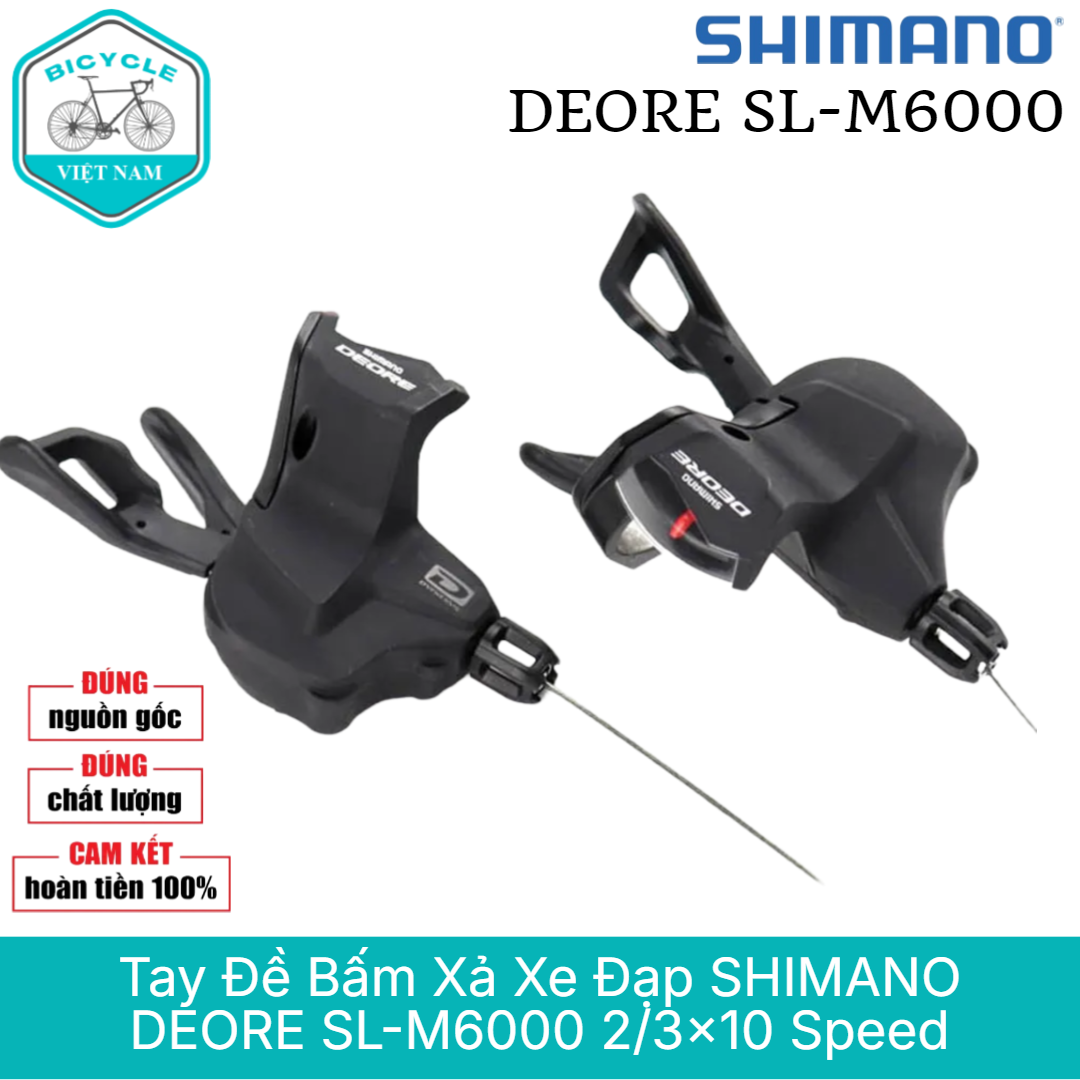 Hình ảnh Tay Đề Bấm Xả Xe Đạp SHIMANO DEORE SL-M6000 2/3x10 Speed - Chính Hãng Nhật Bản