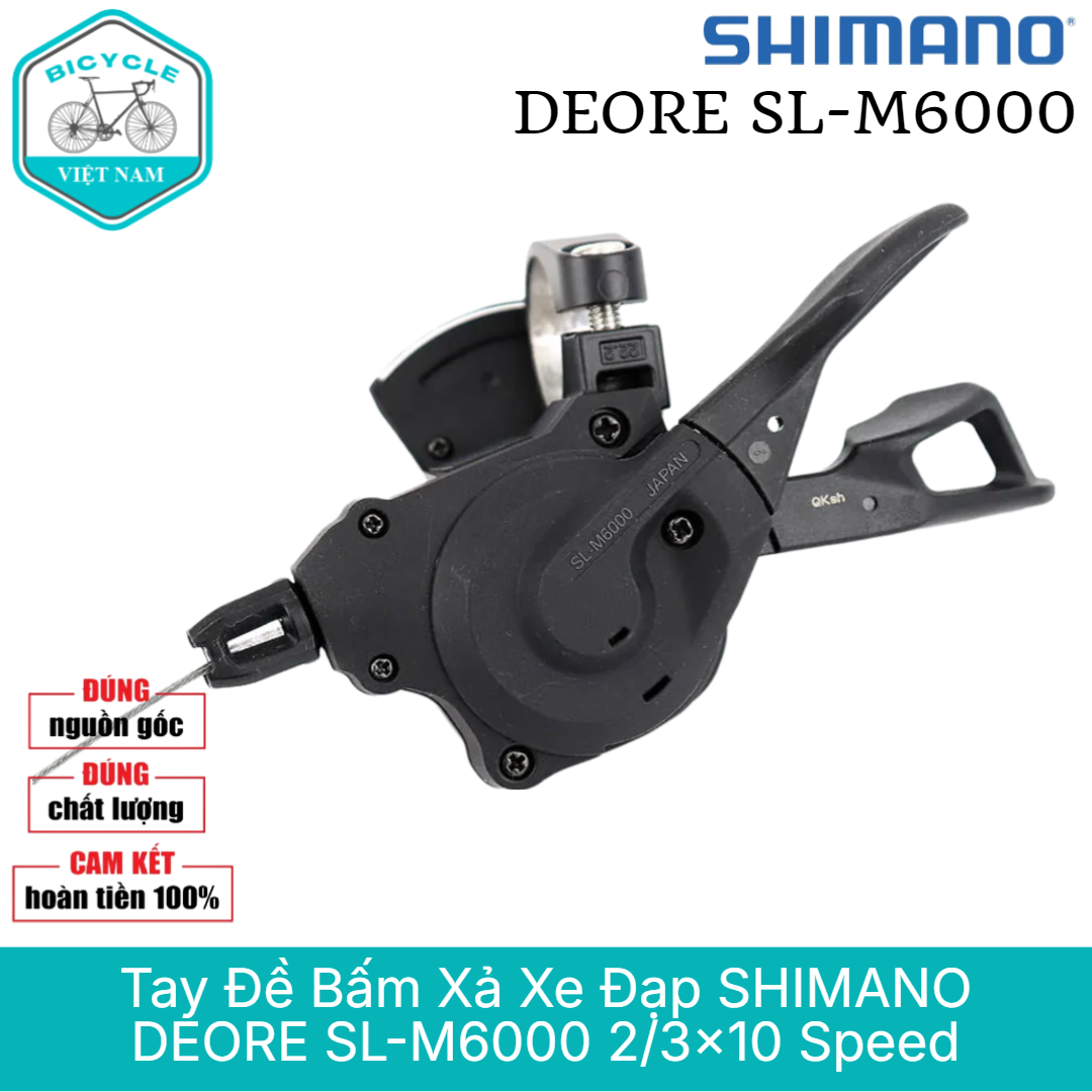 Hình ảnh Tay Đề Bấm Xả Xe Đạp SHIMANO DEORE SL-M6000 2/3x10 Speed - Chính Hãng Nhật Bản