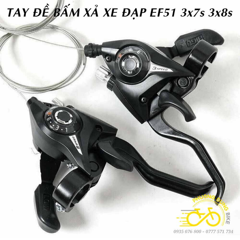 Tay đề xe đạp ST EF51  3x7 3x8 Speed (Mã SP: PK-0152)