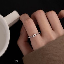 Nhẫn bạc nữ freesize thời trang chất liệu bằng bạc s925 MS032