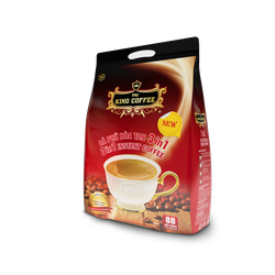 Cà Phê Hòa Tan 3IN1 KING COFFEE - Túi 88 gói x 16g - Từ hạt café Arabica và Robusta